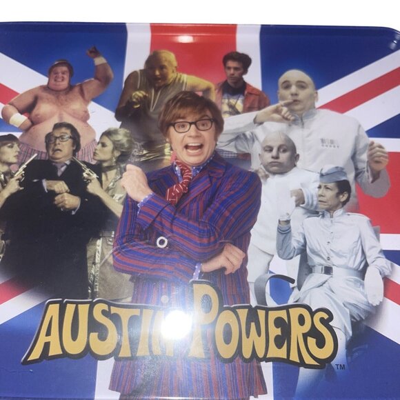 Austin Powers Collectible Tin Lunchbox With Union Jack Design - Picture 13 of 15
